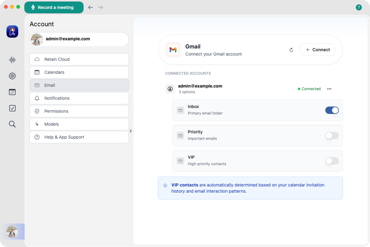 Retain App: Email Management Guide